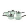 Conjunto Panelas Brinox Ceramic Life Suprema Verde 5 Peças